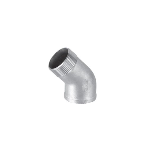 Stainless steel screw fitting elbow 45° 2 1/2" IT/ET