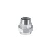 Stainless steel screw fitting union flat seat 4" IT/ET