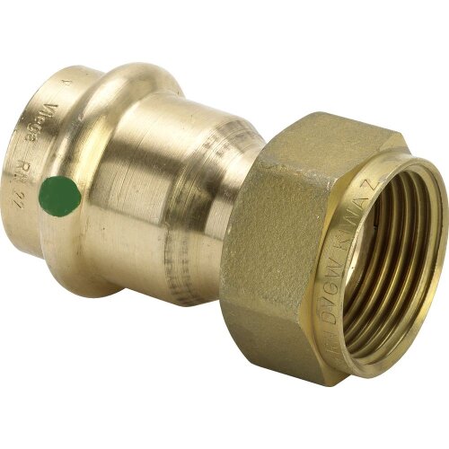 Viega Sanpress connection screw fitting 35 mm x 1 1/2" flat-sealing V contour 265731