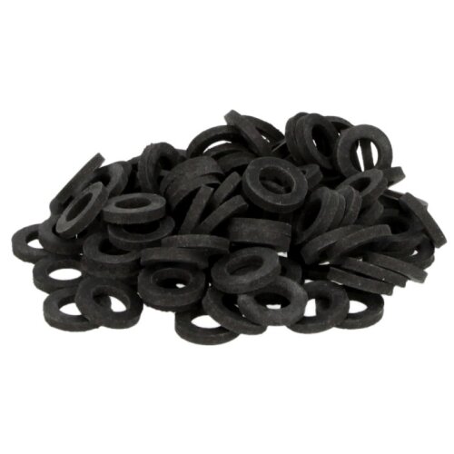 Rubber gasket for hose screw connection self-adhesive ½"=15 x 23.5 x 3 mm PU=100
