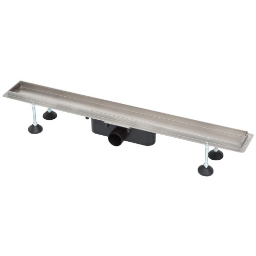 OEG shower channel drain with stainless steel cover STONE 600