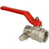 Brass ball valve 1 1/4" IT/IT, drain with steel...