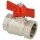 Ball valve 3/4" IT/IT brass with wing handle 25 bar