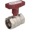 Brass ball valve 1 1/4" IT/IT, DN 32 with ISO-T...