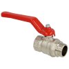 Brass ball valve 3/4" IT/ET with steel lever, red,...
