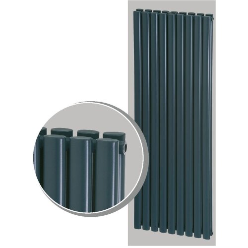 OEG design radiator Malden II 866 W middle connection RAL7016