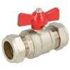 Brass ballvalve with compression fitting both ends...
