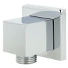 Wall connection elbow Quattro chrome-plated brass, with BFP