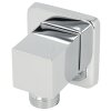 Wall connection elbow Quattro chrome-plated brass