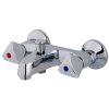 Two-handle bath mixer chrome-plated brass, without set
