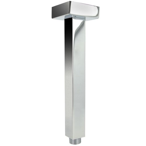 Quattro shower arm 200 mm x &frac12;&quot; - ceiling chrome-plated brass, with rosette