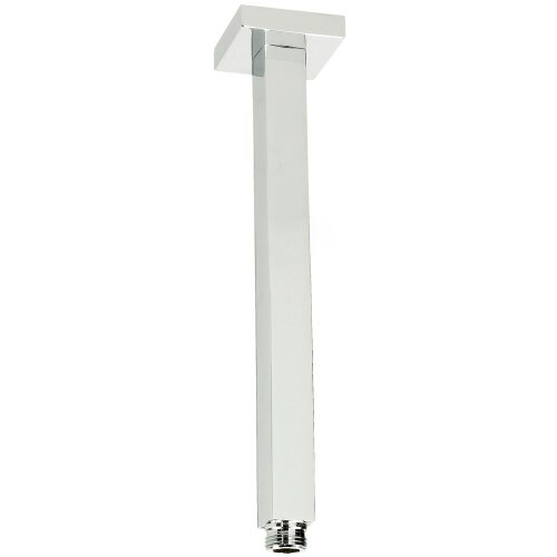 Quattro ceiling shower arm 250 mm x 1/2" chrome-plated brass, with rosette