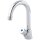 Self-shutting basin mixer, swivelling mixed and cold water, DN 15, chrome pl.