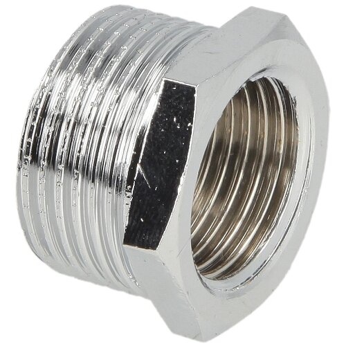 Reducer ET/IT 1/2" x 3/8" with hexagon chrome-plated brass