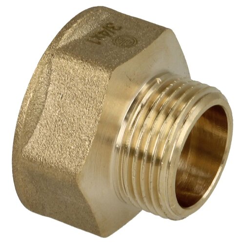 Reducing extension IT/ET 1" x 3/4" with hexagon brass bright
