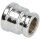 Double socket reducing IT/IT 1/2" x 3/8" chrome-plated brass