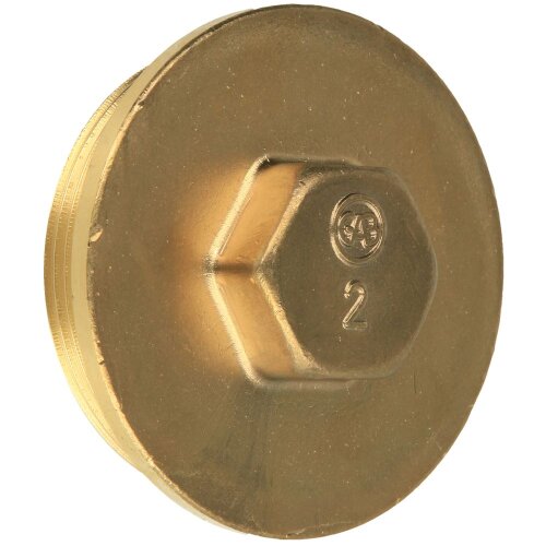 Plug ET 2" with hexagon brass bright