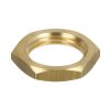 Lock nut 1 1/2&quot; IT with hexagon brass bright