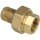 Screw connection IT/ET 3/8" straight flat-sealing brass bright