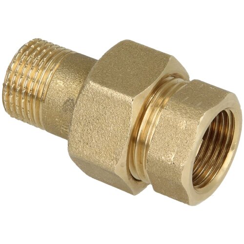 Screw connection IT/ET 3/8" straight conically sealing brass bright