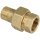 Screw connection IT/ET 3/4" straight conically sealing brass bright