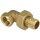 Elbow union 90° IT/ET 3/4" flat-sealing brass bright