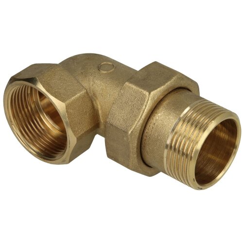 Elbow union 90° IT/ET 3/8" conically sealing brass bright