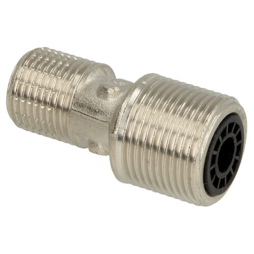 S-connection ET/ET 3/4&quot; x 1/2&quot; with insert nickel-plated brass
