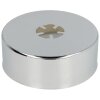 Push-on rosette, brass chrome-plated 80 mm x 1/2&quot; x...