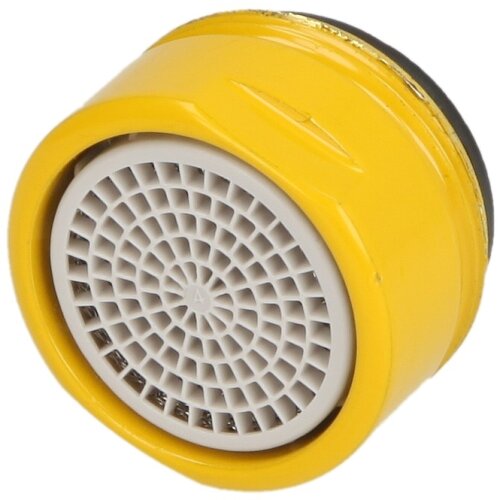 Turbulator faucet aerator w. air intake M 24 x 1 AT, LongLife, yellow