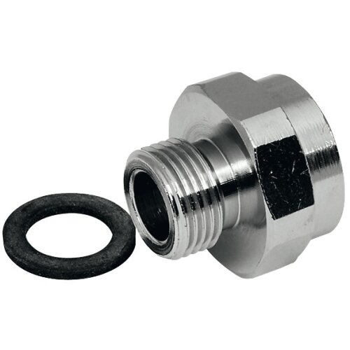 Reducer 1/2" IT x 3/8" ET chrome-plated metal, PU 1