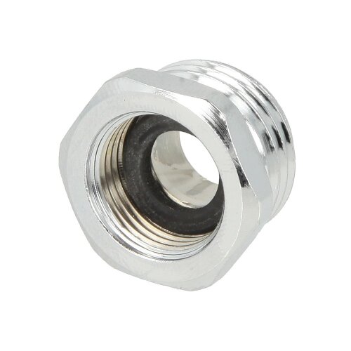 Reducer 3/8" IT x 1/2" ET chrome-plated metal, PU 1