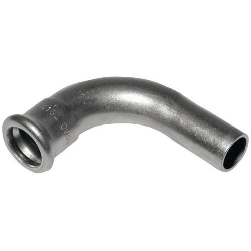 Stainless steel press fitting bend 90° 15 mm F/M with M-contour