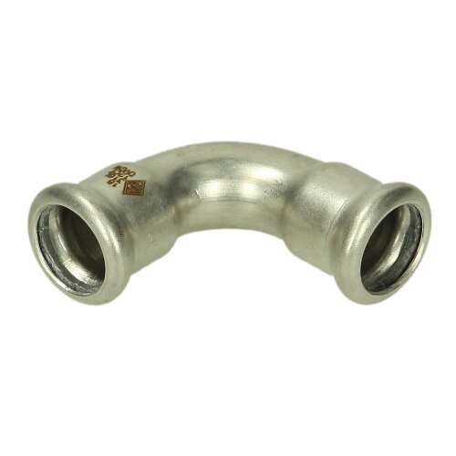 Stainless steel press fitting bend 90° 18 mm F/F with M-contour