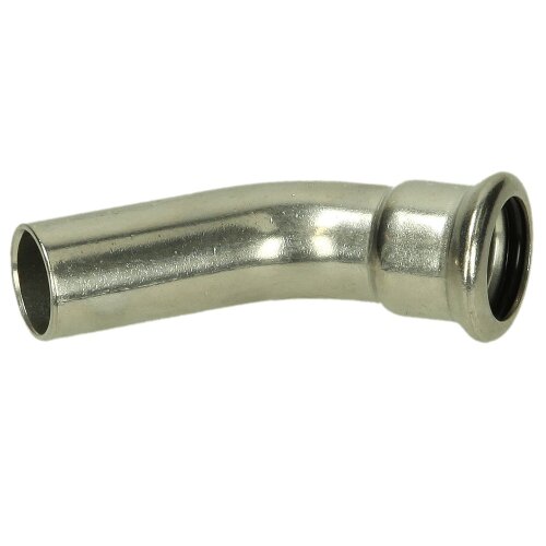 Stainless steel press fitting bend 45° 22 mm F/M with M-contour