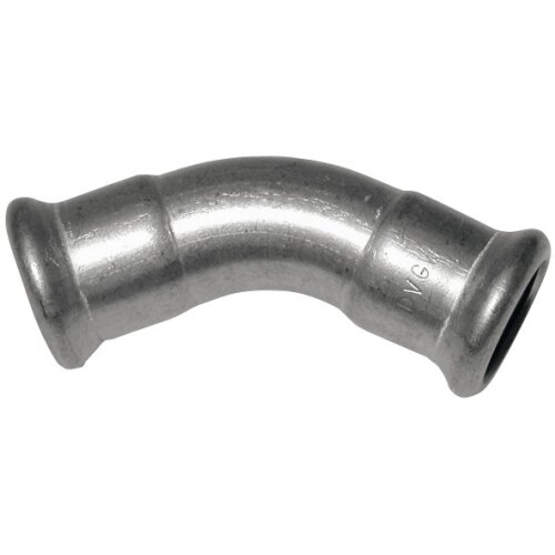 Stainless steel press fitting bend 45° 15 mm F/F with M-contour