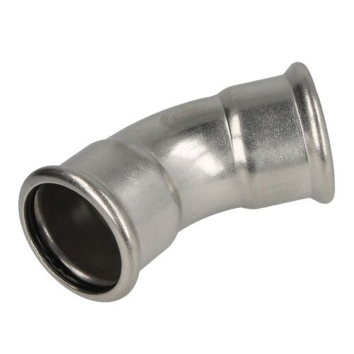 Stainless steel press fitting bend 45° 18 mm F/F with M-contour
