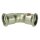 Stainless steel press fitting bend 45° 22 mm F/F with M-contour