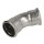 Stainless steel press fitting bend 45° 54 mm F/F with M-contour