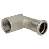 Stainless steel press fitting adapter elbow 18 mm I x...