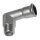 Stainless steel press fitting adapter elbow 15 mm I x 1/2" ET with M-contour