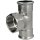 Stainless steel press fitting T-piece outlet 15x1/2"x15 F/IT/F with M-contour