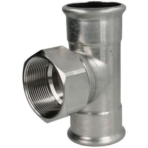 Stainless steel press fitting T-piece outlet 54x3/4"x54 F/IT/F with M-contour