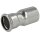 Stainless steel press fitting reducer 18 x 15 mm M/F with M-contour