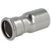 Stainless steel press fitting reducer 22 x 18 mm M/F with...