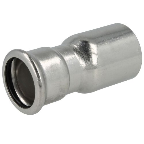 Stainless steel press fitting reducer 28 x 15 mm M/F with M-contour