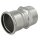 Stainless steel press fitting adapter 22 mm I x 3/4" ET with M-contour
