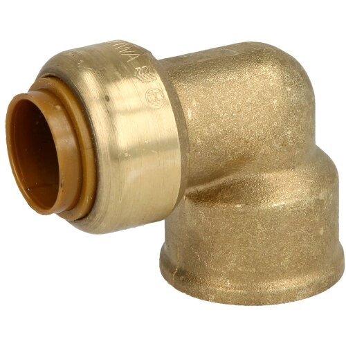 Tectite push-fitting adapter elbow 90° 18 mm x 1/2" F/M