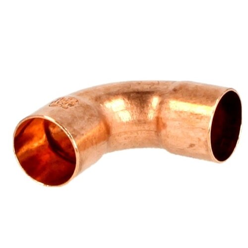 Soldered fitting copper bend 90&deg; 14 mm F/F
