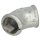 Malleable cast iron fitting elbow 45° 3/4" IT/IT